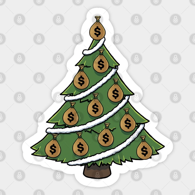 Money Christmas Tree Dollars Sticker by Graphic Garden